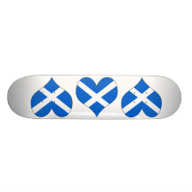 I Love Scotland Custom Skateboard