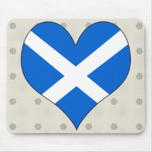 I Love Scotland Mouse Pads