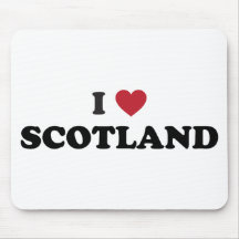 I Love Scotland Mousepads