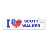 I Love Scott Walker bumper stickers