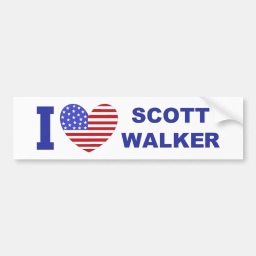 I Love Scott Walker Bumper Stickers