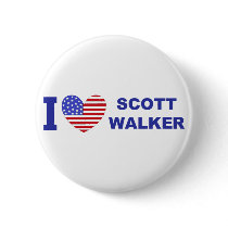 I Love Scott Walker Pinback Buttons
