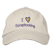 I Love Scrapbooking embroidered hats