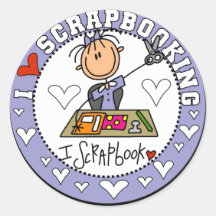 I Love Scrapbooking Tshirts and Gifts Sticker