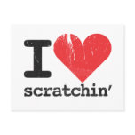 I Love Scratchin' Postcard