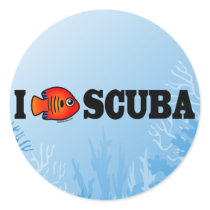 I Love Scuba Sticker