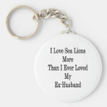 I Love Sea Lions More Than I Ever Loved My Ex Husb Keychain