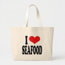 I Love Seafood Tote Bag