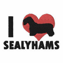 I Love Sealyhams Embroidered Shirt (T-Shirt)