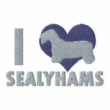 I Love Sealyhams Embroidered Shirt (Zip Hoodie)