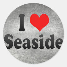 I Love Seaside, United States Stickers