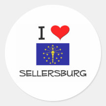 I Love SELLERSBURG Indiana Sticker