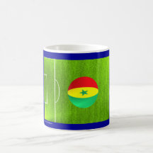 I Love Senegal football soccer flag mug