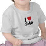 I love Seth heart custom personalized Tee Shirts