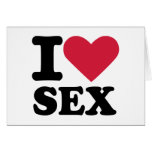 I love sex card