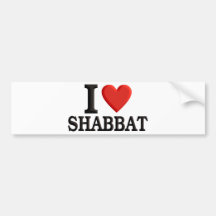 I love Shabbat Bumper Stickers