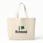 I love (shamrock) Richmond St Patricks Day Canvas Bags