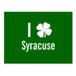 I love (shamrock) Syracuse St Patricks Day Postcard