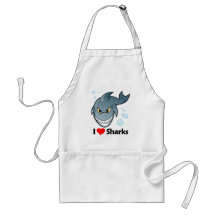 I Love Sharks Apron