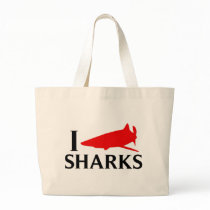 I Love Sharks Tote Bag