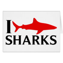I Love Sharks Card