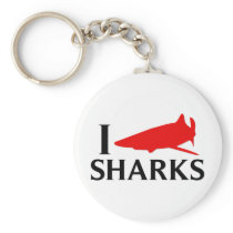 I Love Sharks Key Chains