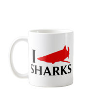 I Love Sharks Coffee Mug