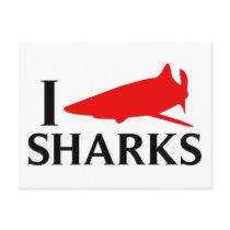 I Love Sharks Postcards