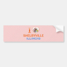 I Love Shelbyville, IL Bumper Stickers