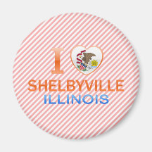 I Love Shelbyville, IL Refrigerator Magnet