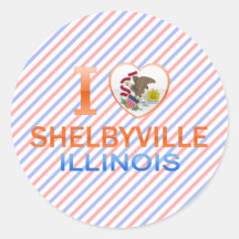 I Love Shelbyville, IL Stickers