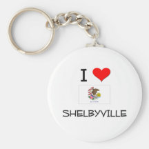 I Love SHELBYVILLE Illinois Keychains