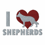 I Love Shepherds Embroidered Shirt (Zip Hoodie)
