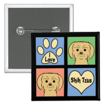 I Love Shih Tzus Button