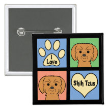 I Love Shih Tzus Pins