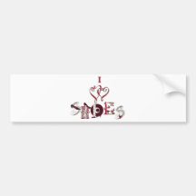I Love Shoes! Bumper Sticker