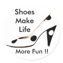 I Love Shoes for Females Who Love Shopping Stickers
