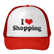 I Love Shopping hats