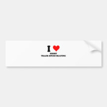 I Love Short Track Speed Skating Bumper Stickers