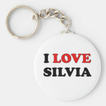 I Love Silvia Key Chain