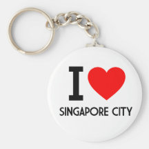 I Love Singapore City Key Chain