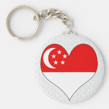 I Love Singapore Key Chain