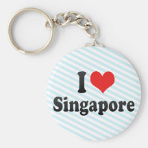 I Love Singapore Key Chain