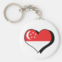 I Love Singapore Keychain