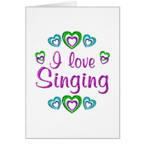 I Love Singing cards