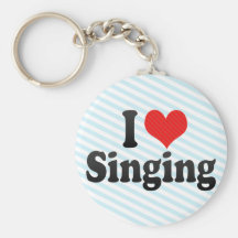 I Love Singing Keychain