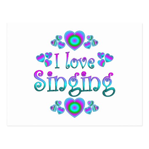I Love Singing Postcard
