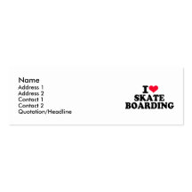 I love Skateboarding Business Cards