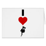 I Love Skateboarding (Vertical) Greeting Card