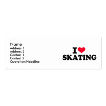 I love Skating Business Card